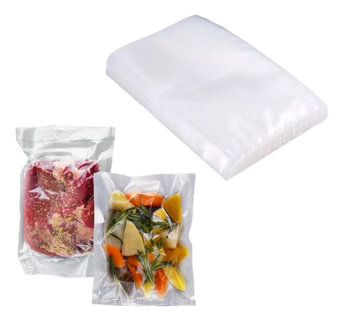 100 Bolsas Envios Para Alto Vacio Gofrada Foodsaver 20x30cm