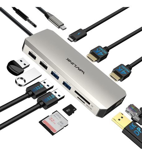 Estación De Acoplamiento Usb C Adaptador Usb C A Hdmi Doble 