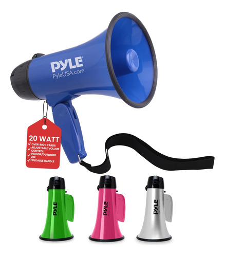 Altavoz Megáfono Portátil Bullhorn Siren De Pyle Pmp21bl - C