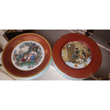  Antiguos Platos Decorativos Porcelana Tsuji 3unid N596