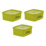 Tupper Plastico Freezer Hermetico Set X 3 Marca Tupperware