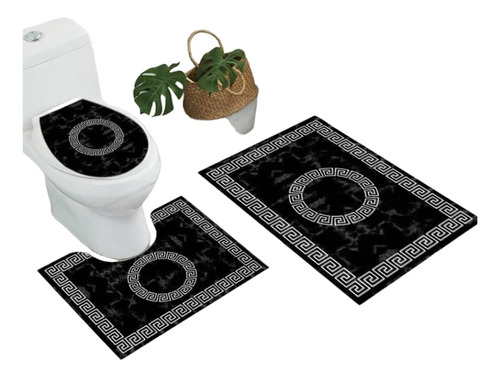 Juego De Alfombra Antideslizante Para Baño Set De 3 Piezas 