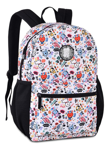 Mochila Bts Bt21 Bolsa Escolar Kpop Volta As Aulas Unistar