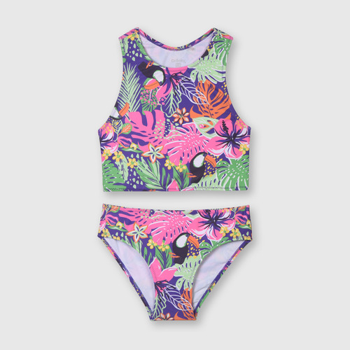 Bikini De Niñas Playa Fucsia (2 A 12 Años)