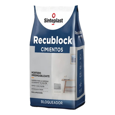 Recublock Cimientos Bloqueador De Humedad 5 Kg Sinteplast En polvo Color Blanco | MercadoLibre