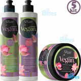 5 Kit Vegano Capilar Suave Fragrance Cosméticos Atacado