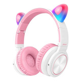 Picun Kids Bluetooth 5.0 Headphone Led Light Gato Ears Tf Au