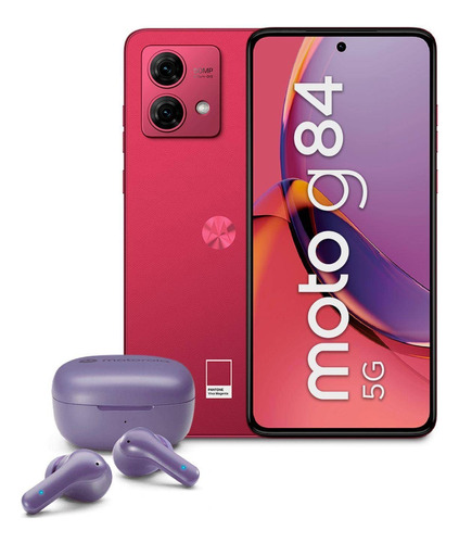 Smartphone Moto G84 5g Viva Magenta + Moto Buds 135 Lilac