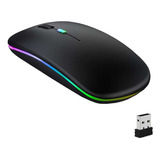 Mouse Optico Sem Fio Bluetooth Wireles Rgb Ergonomico