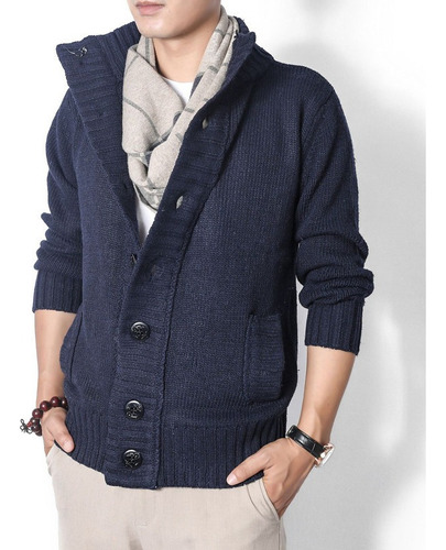 Cabolsa Men's Knit Cardigan With Buttons 1