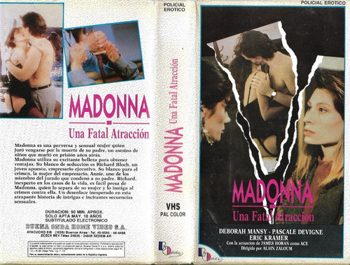 Madonna Una Fatal Atraccion Vhs Deborah Mansy Eric Kramer