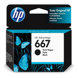 Cartucho De Tinta Original Hp 667 120 Páginas Negro