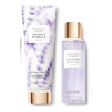 Set Victoria's Secret Lavender & Vanilla Body Mist Y Crema 