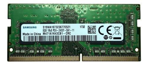 Memoria Ram Samsung  8gb 1rx8 Pc4-2400t M471a1k43cb1-crc Lap