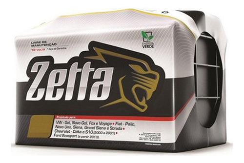 Bateria Zetta 60ah Z60d Focus Escort New Fiesta Sem Troca