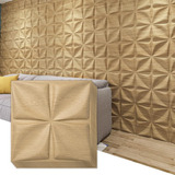 Art3d Wood Brown 3d Wall Panel Pvc Flower Design Cover 32 Pi