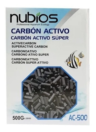 Nubios Carbon Activado 500 Gr Filtro Acuario Pecera Plantado