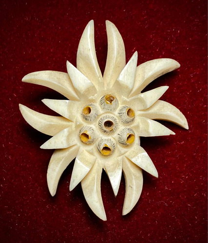 Antiguo Pin Flor Edelweiss Broche