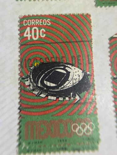 Sello Postal De Mexico De 1968 Juegos Olímpicos