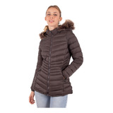 Campera Abrigo Mujer Abrigada Impermeable Larga Capucha