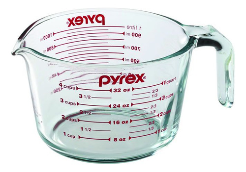 Jarra Medidora Pyrex De Vidrio 1 L Kuchen