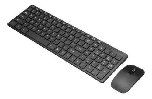 Kit Teclado Mouse Wireless S/fio Ultra Slim 2.4 Ghz K-06 Pt