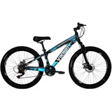 Bicicleta Vikingx Tuff25 Gtb Freio A Disco Preto Azul