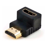 4 Adaptador Hdmi 90 Graus Em L Macho X Fêmea 1.4 Tv Parede