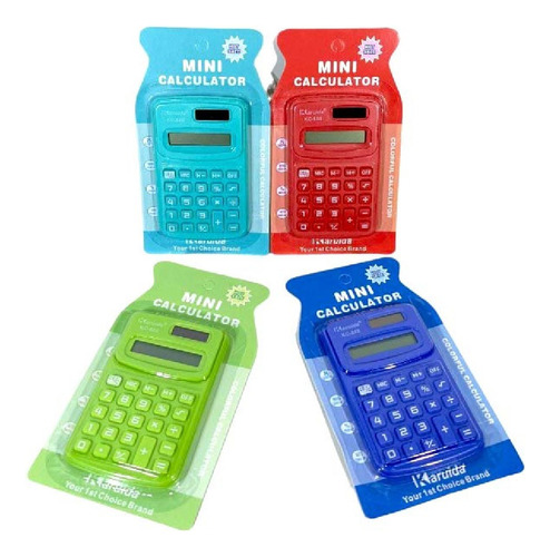 Mini Calculadora Kc-888 8 Digitos Colores En Blister 