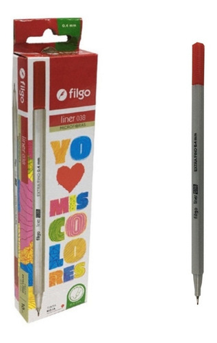Microfibra Filgo Liner 038 Trazo 0,4mm Caja X 10 Unidades