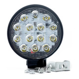 Faro Led Redondo Auxiliar 14 Led 42w 4x4 Agro Cuatri