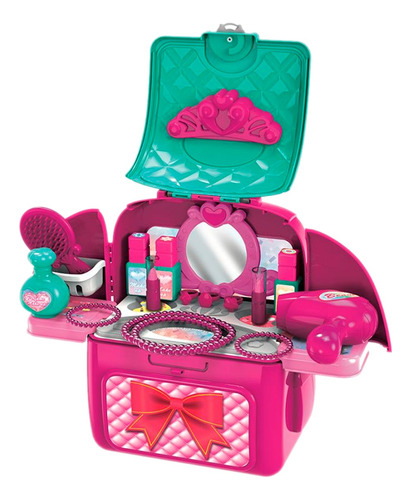 Set De Maquillaje De Juguete Niña Morral Con Accesorio Rosad