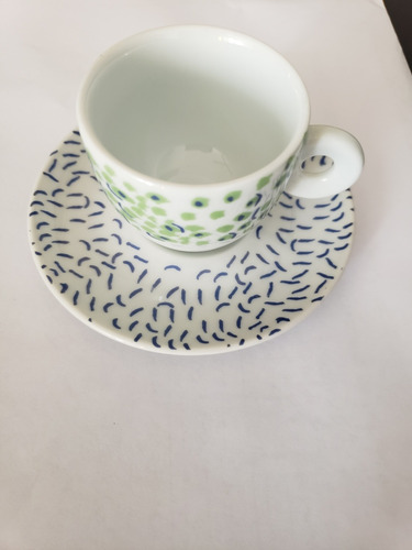 Juego 8 Tazas De Café Con Plato Porcelana Schmidt Importada 