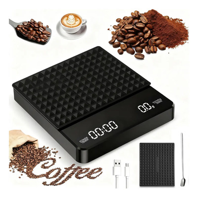 Bascula Digital Gramera De Café Con Temporizador Gitifo, Báscula De Alimentos De Cocina Recargable Con Led Digital Conttara Automática Recargable Por Usb De 1 A 3kg | MercadoLibre