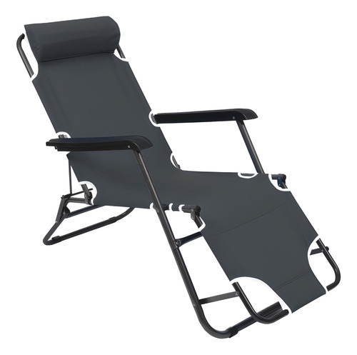 Reposera Plegable Gravedad Cero Reclinable Playa Camping 