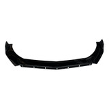 Lip Delantero Universal 3 Piezas Spoiler Negro Brillante