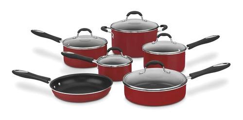 Juego De Ollas Rojas 11 Piezas Cuisinart Oferta Envió Ya