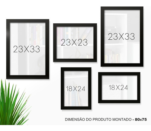 Kit Quadros Decorativos C/ Moldura Sala Quarto Personalizado
