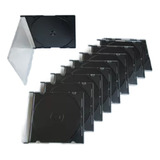 Cajas De Cd's Slim Acrílica Centro Negro X 10 Unidades