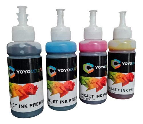 Pack 4 Tinta Dye Premium Compatible Para Bro Can Hp Ep 100ml