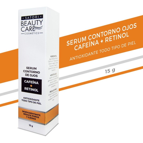 Serum Contorno De Ojos Cafeína + Retinol Satori Beauty C 15g Tipo De Piel Todo Tipo De Piel