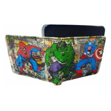 Cartera Marvel Superheroes Spiderman Hulk Capitan América 