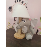 Abajur Quarto Infantil Safári Elefante Menina