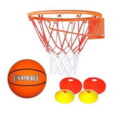 Combo Set Pelota Basquet Nro5+ Aro Nro5 + 4 Conos Red El Rey