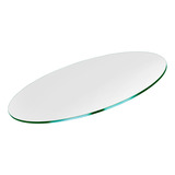 Tampo De Vidro Oval 110cm X 80cm 8mm Cristal Luxo