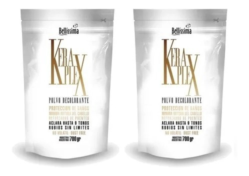 Polvo Decolorante Keraplex Bellisima 700 Gr X4 Sobres