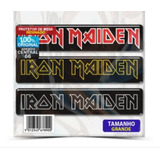 Adesivo Resinado Iron Maiden Faixa Rock 3x Retangular 