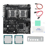 Placa Madre X99 Dual Cpu+2xe5 2620 V3+ Cable +gris Térmico