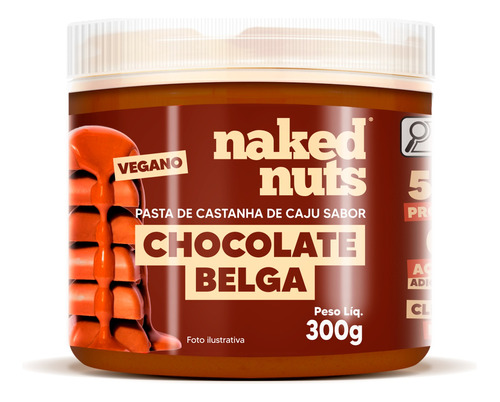 Pasta De Castanha De Caju C/ Chocolate Belga 300g-naked Nuts