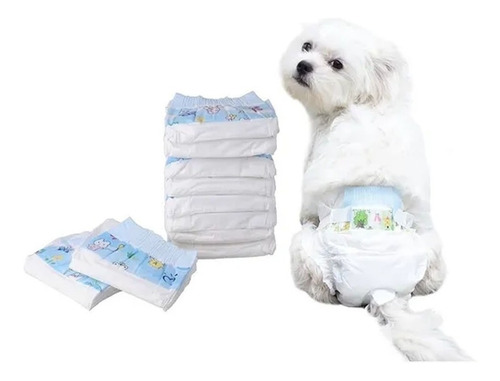 10 Pañales Desechables De Papel Para Perros Y Gatos Talla M